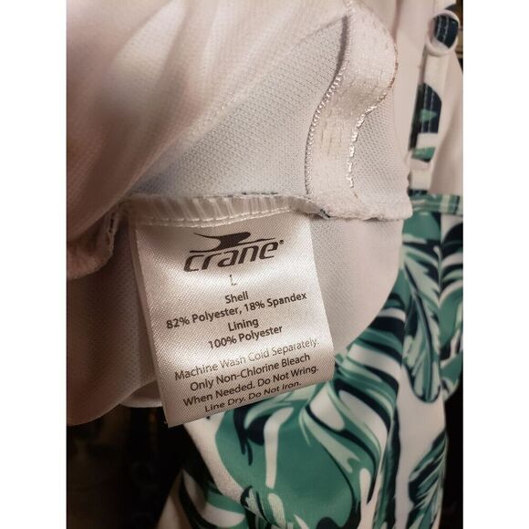 CRANE One piece Swimsuit with Tummy Control Palm Tree Leaf Print. NWOT - Picture 6 of 7